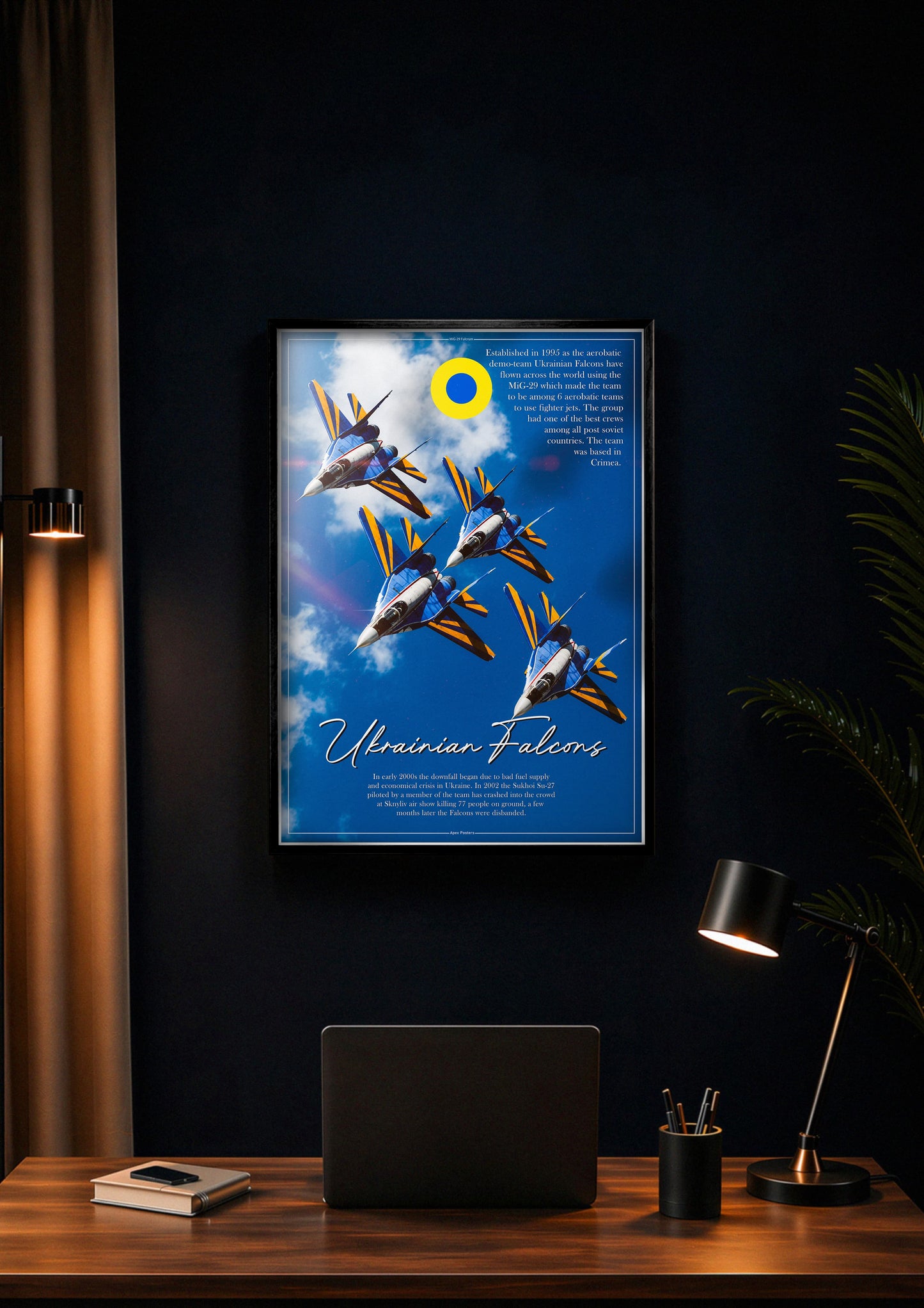 "Ukrainian Falcons" Team Poster