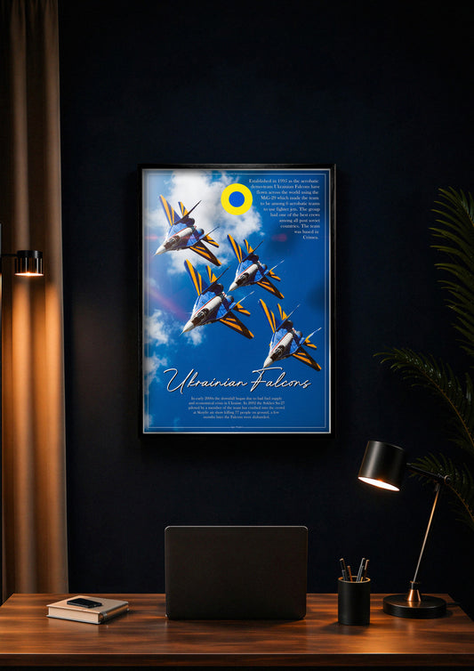 "Ukrainian Falcons" Team Poster