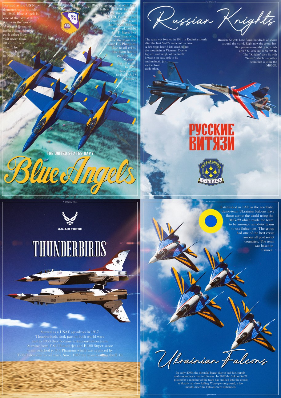 Aerobatic Teams' Posters