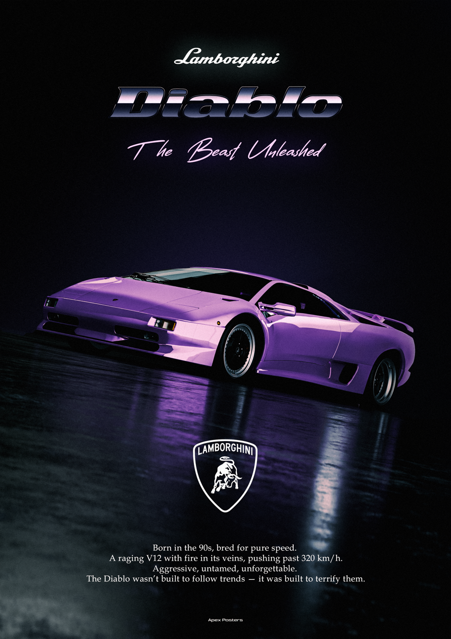 Lamborghini Diablo Poster