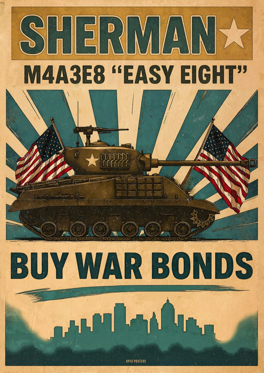Sherman Tank Poster