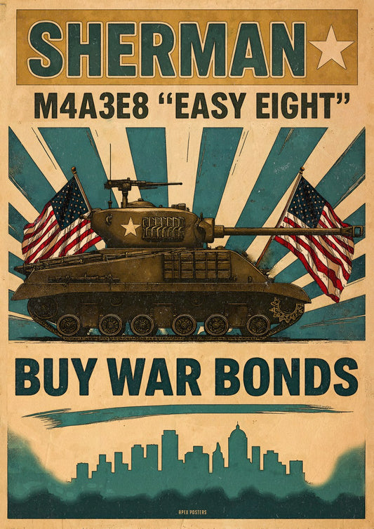 Sherman Tank Poster