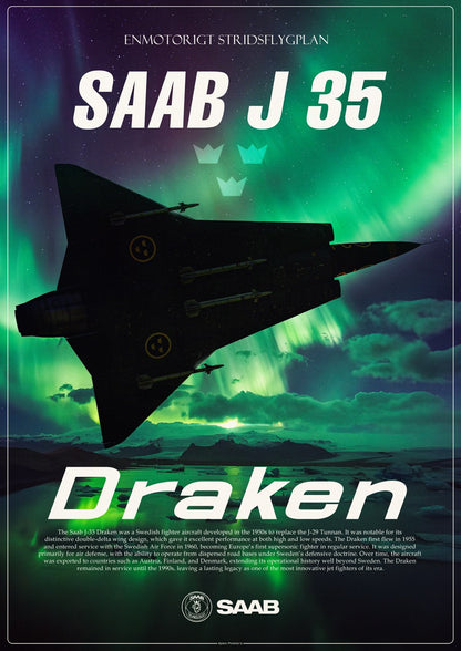 J 35 Draken Poster