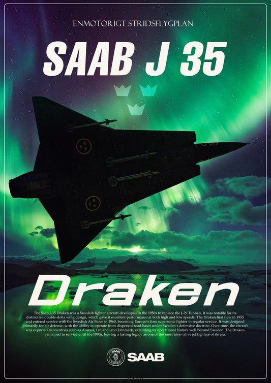 J 35 Draken Poster
