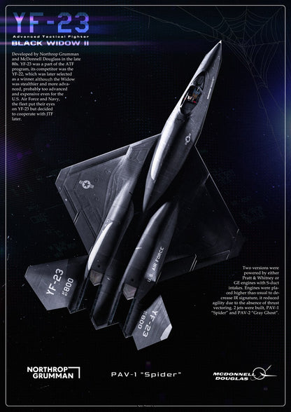 YF-23 Black Widow II Poster