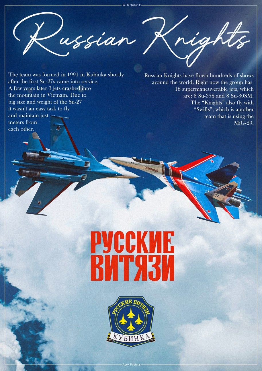 "Russian Knights" Team Poster