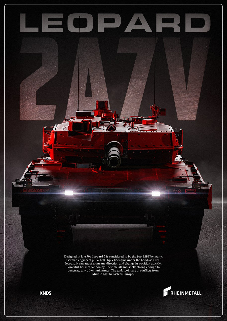 Leopard 2A7V Tank Poster