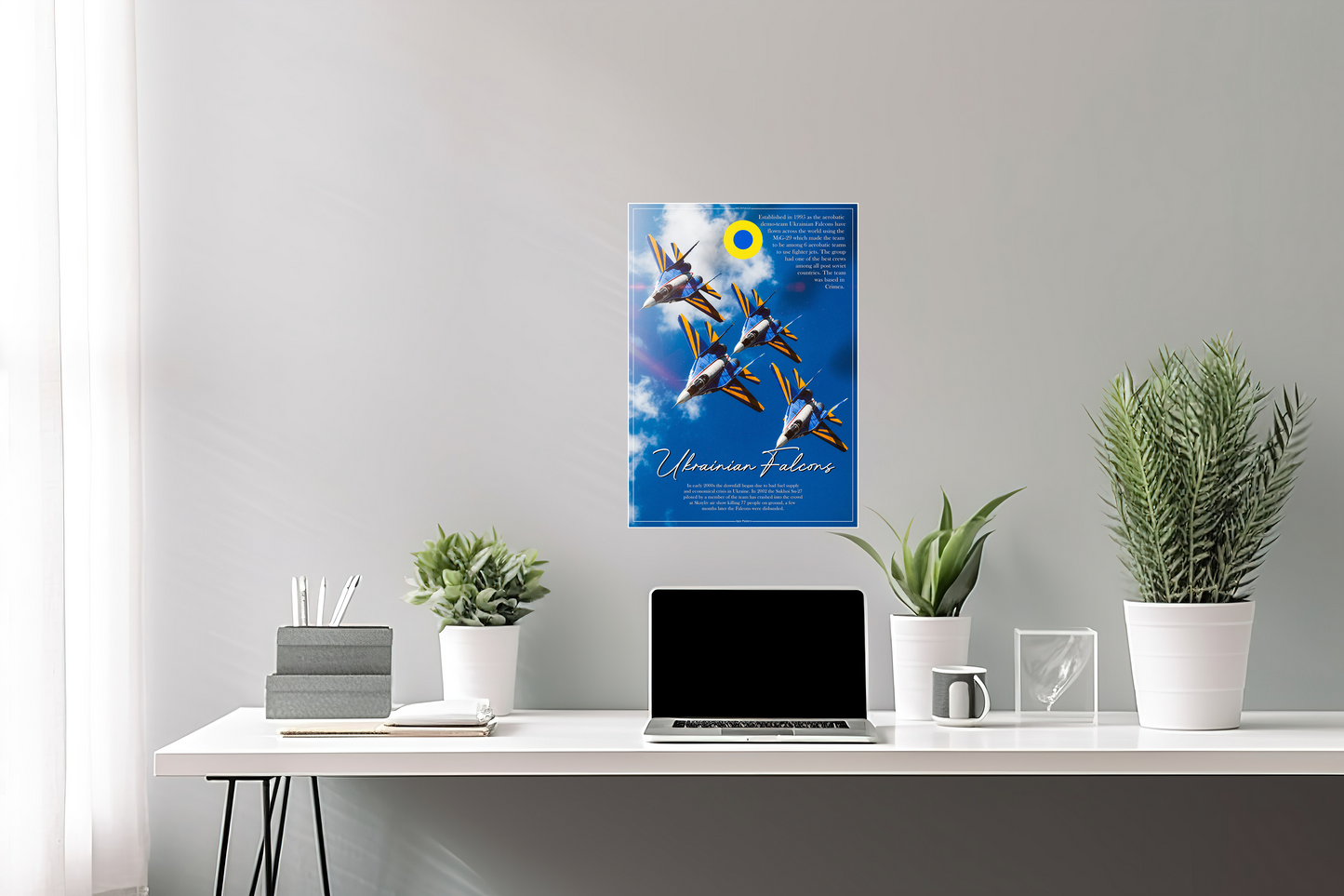 "Ukrainian Falcons" Team Poster