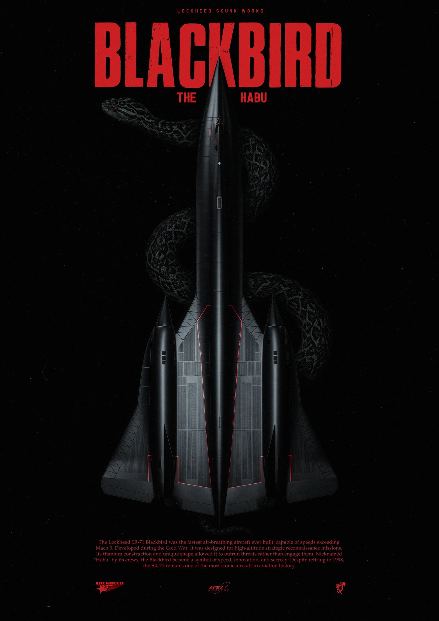 SR-71 Blackbird Minimalism Poster